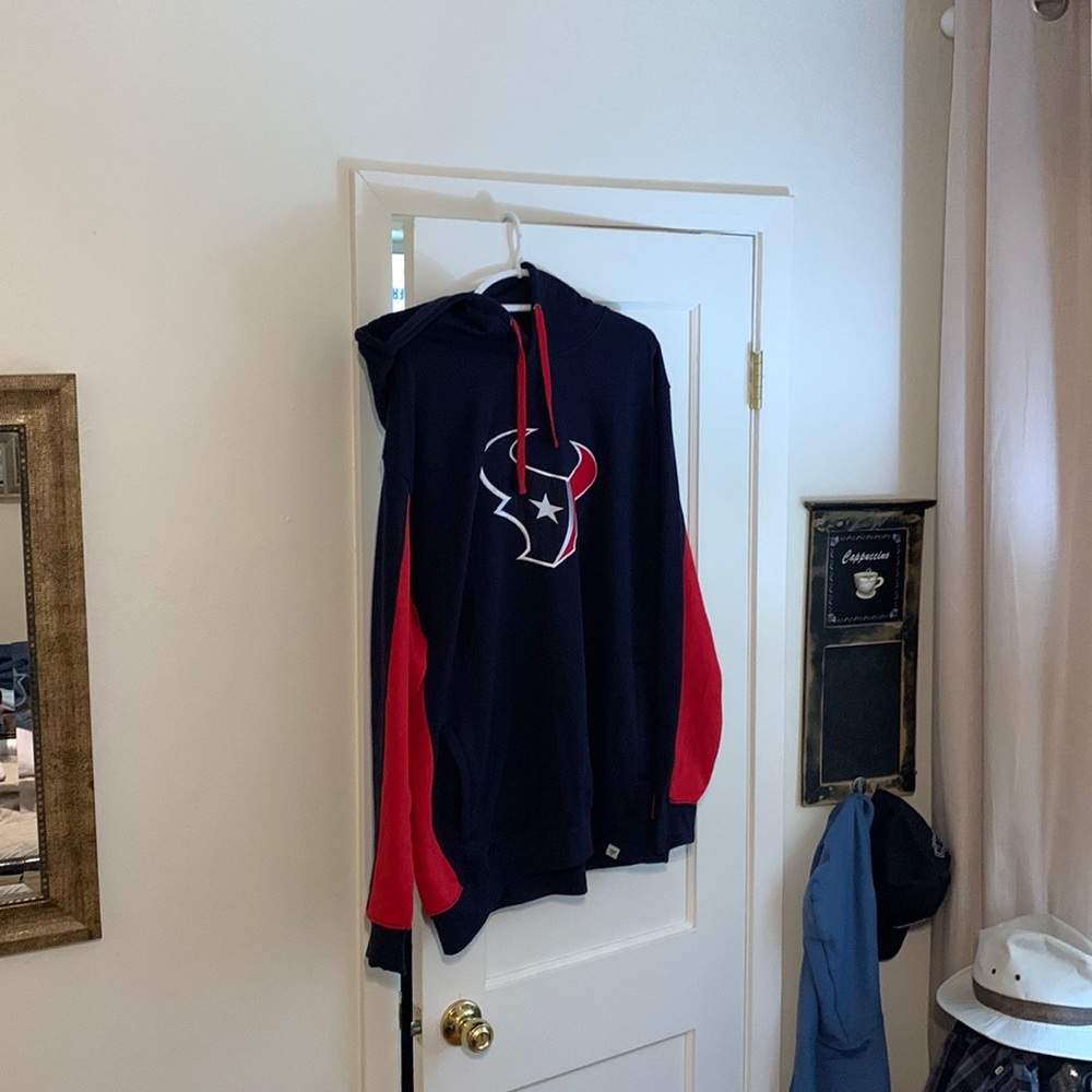 Fleeced Hoodie, Houston Texaans. Official NFL Pro Line size 3XL Navy and Red